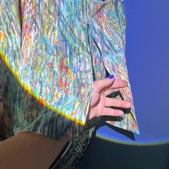 100% Silk Size 10 Boutique Skort in gorgeous Monet style print.Sporty or dressy. - Picture 9 of 9